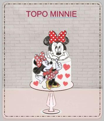 Topo de Bolo Minnie
