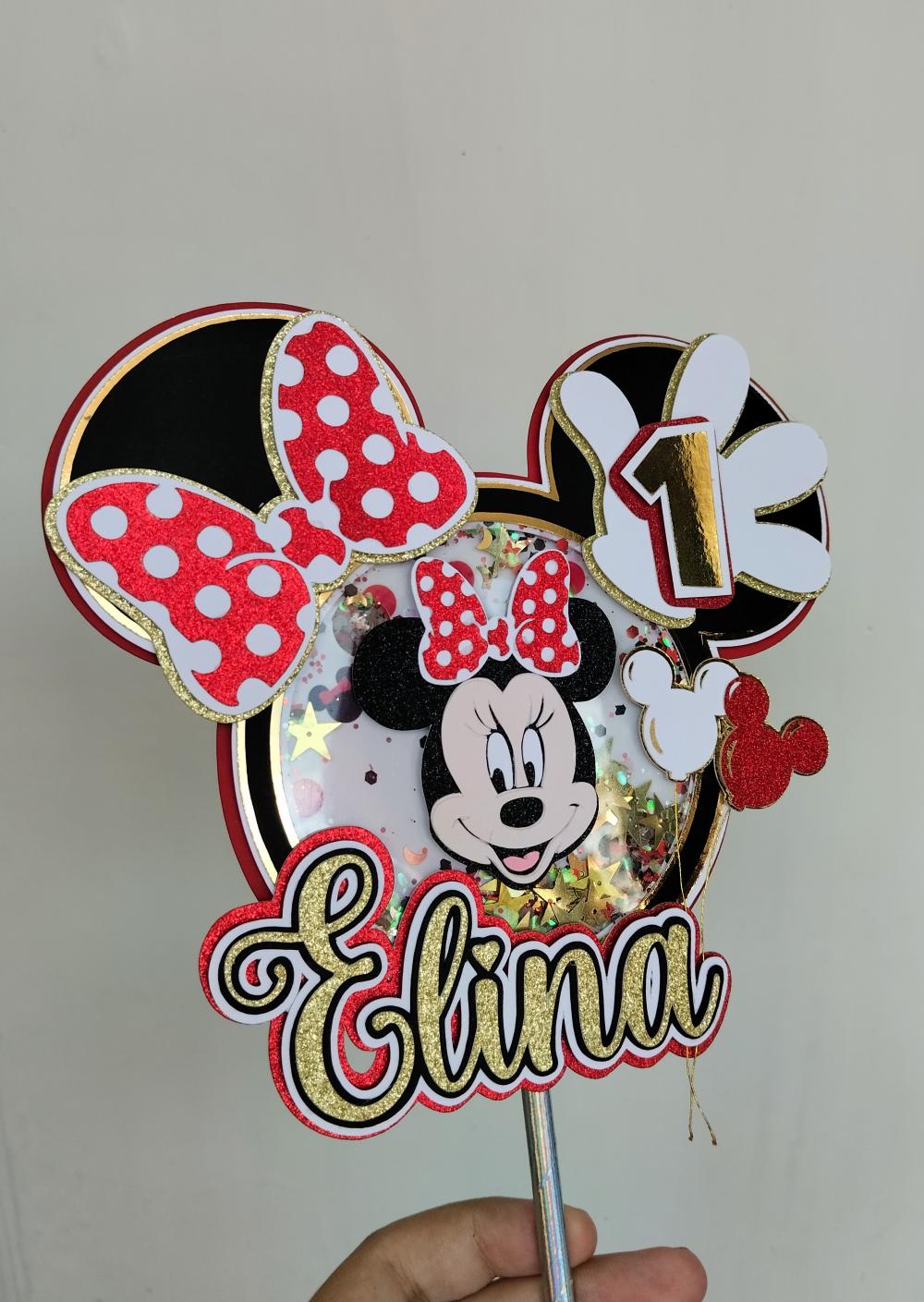 Topo de Bolo Minnie