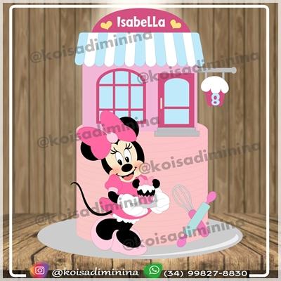Topo de Bolo Minnie