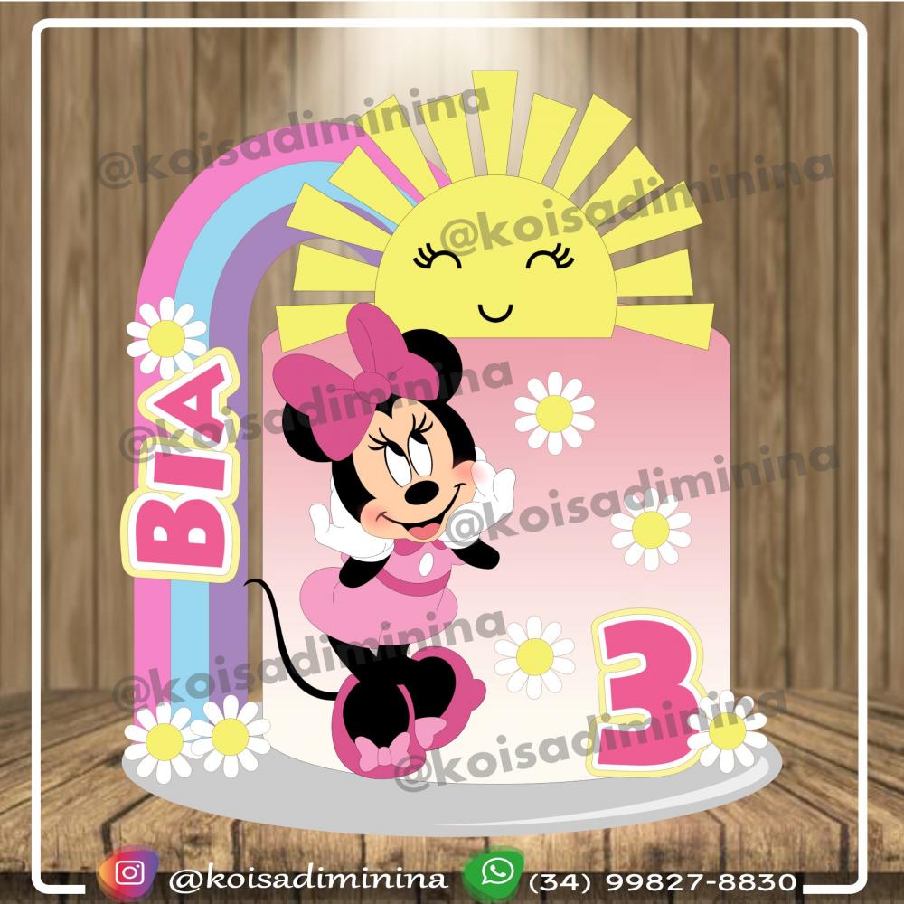 Topo de Bolo Minnie