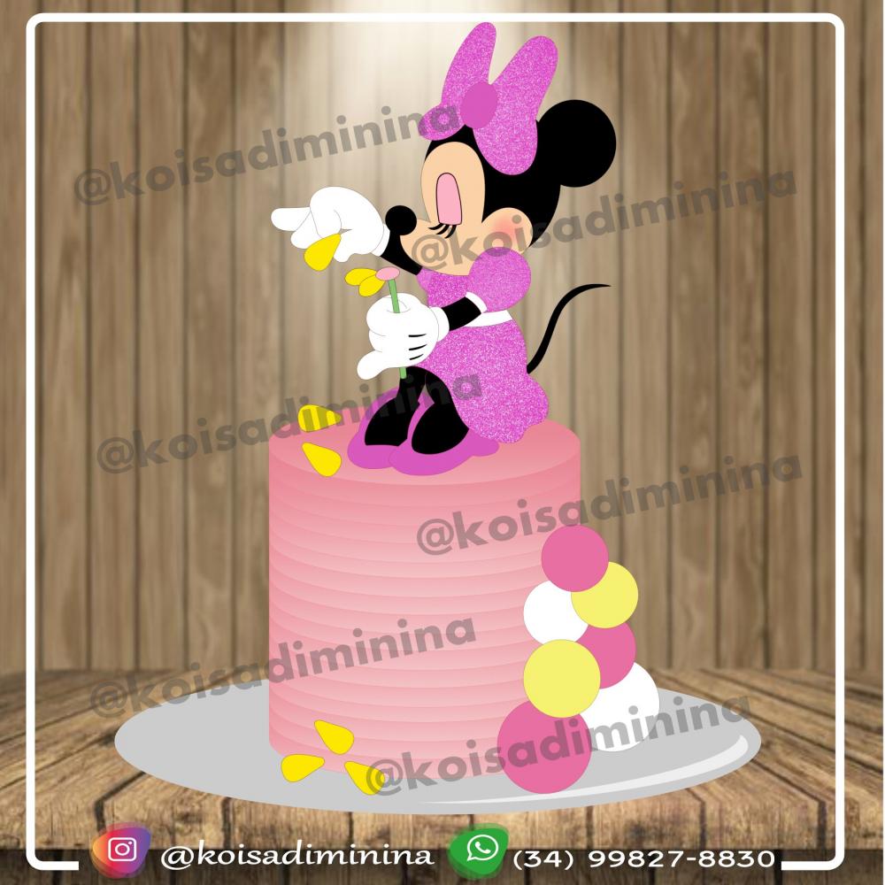 Topo de Bolo Minnie