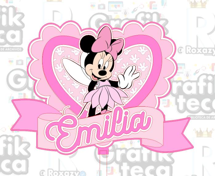 Topo de Bolo Minnie