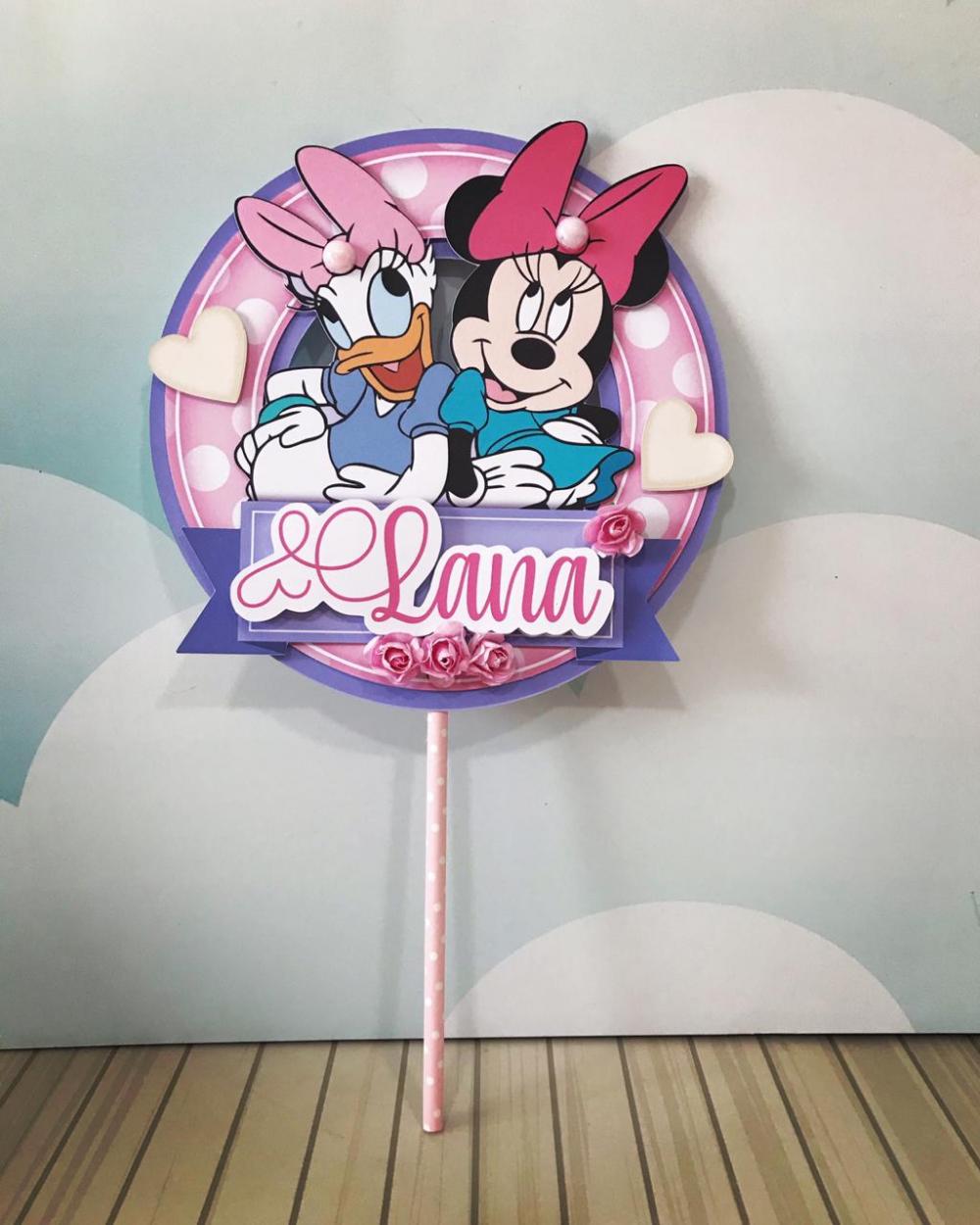 Topo de Bolo Minnie