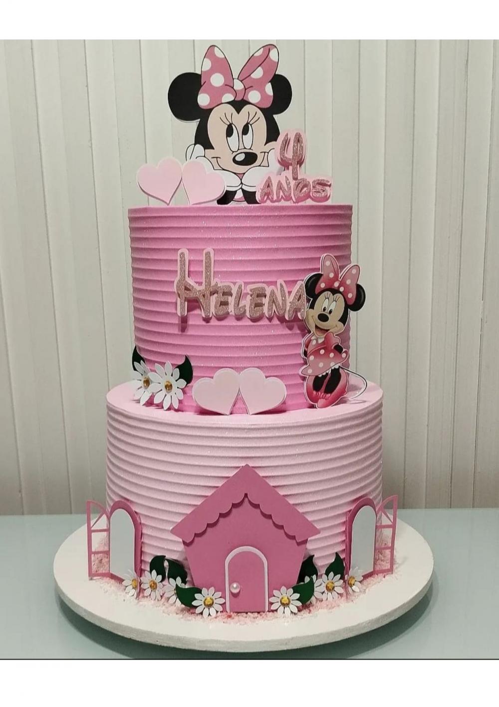 Topo de Bolo Minnie