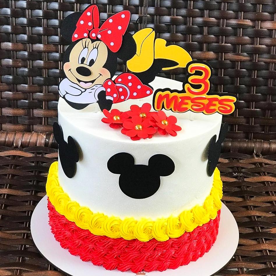 Topo de Bolo Minnie