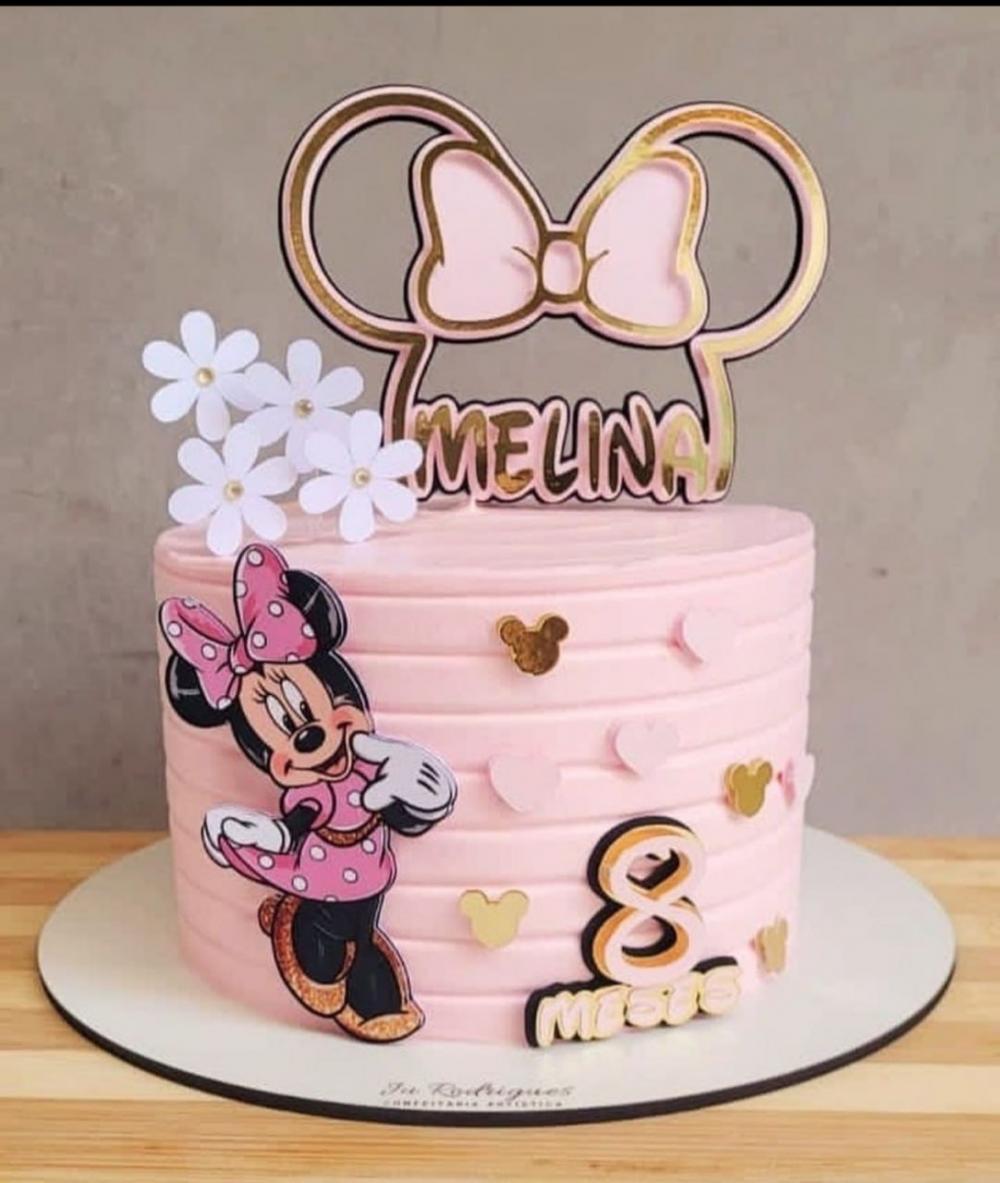 Topo de Bolo Minnie