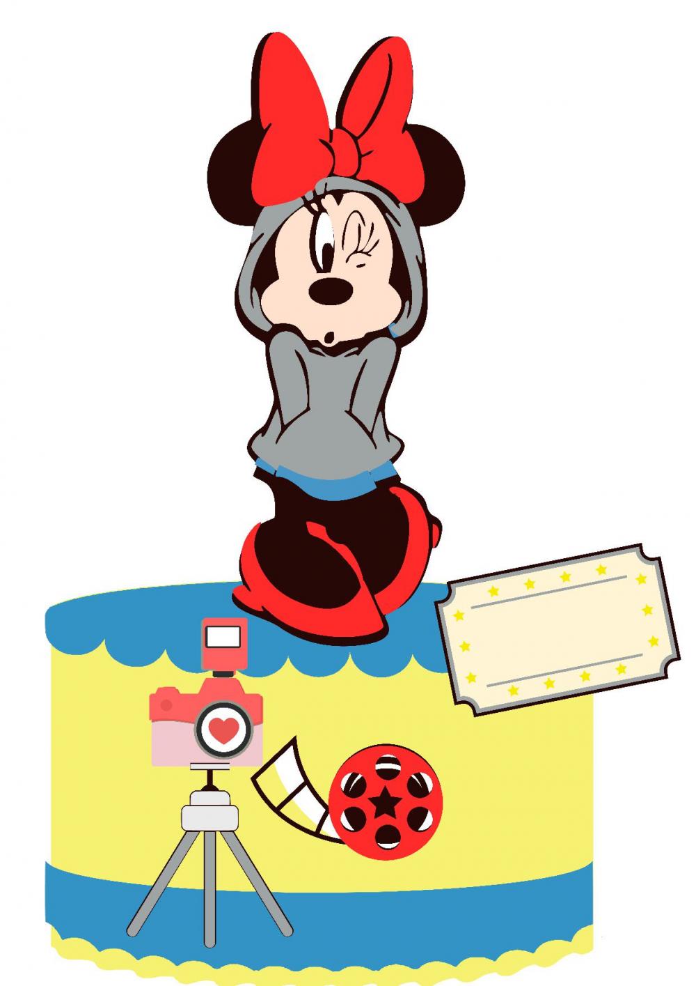 Topo de Bolo Minnie