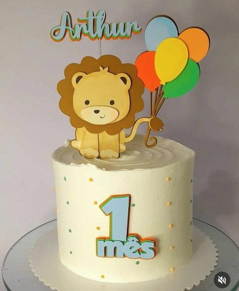 Topo de bolo Leãozinho