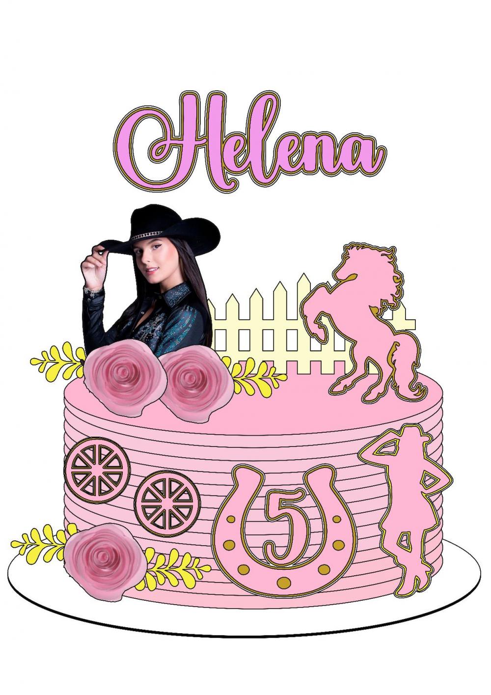 Topo de Bolo Ana Castela