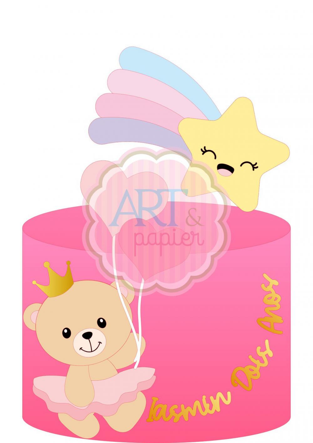 Topo de bolo Ursinha