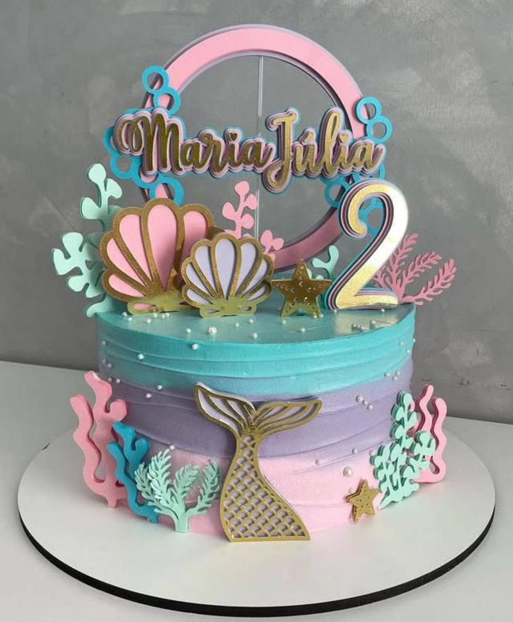 Topo de bolo Sereia