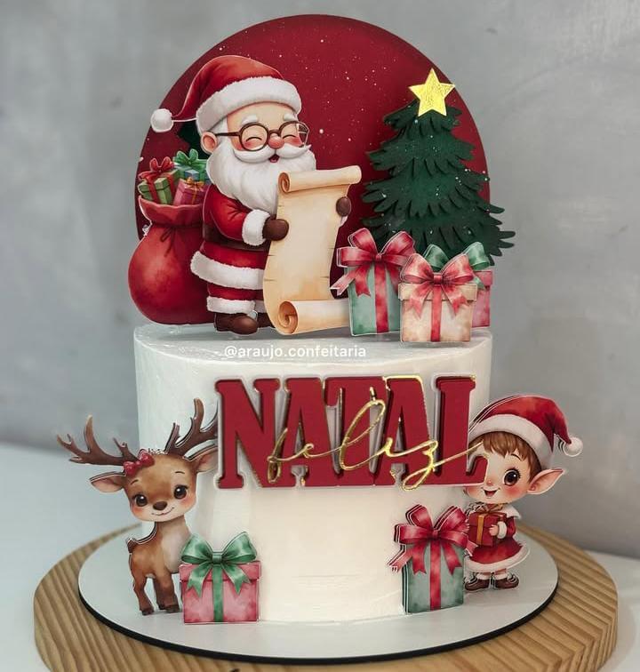Topo de Bolo Natal