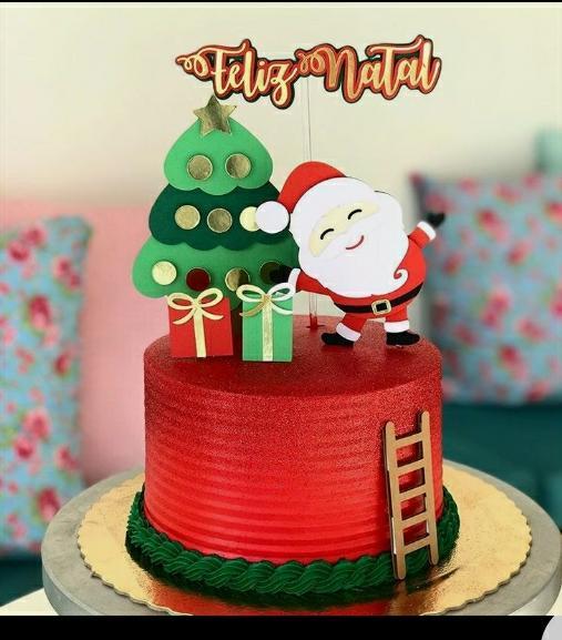 Topo de Bolo Natal