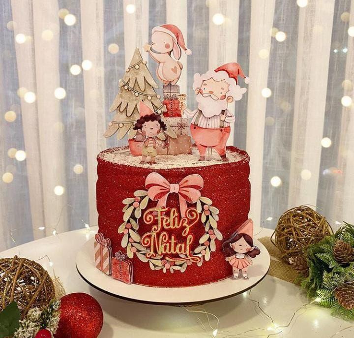 Topo de Bolo Natal