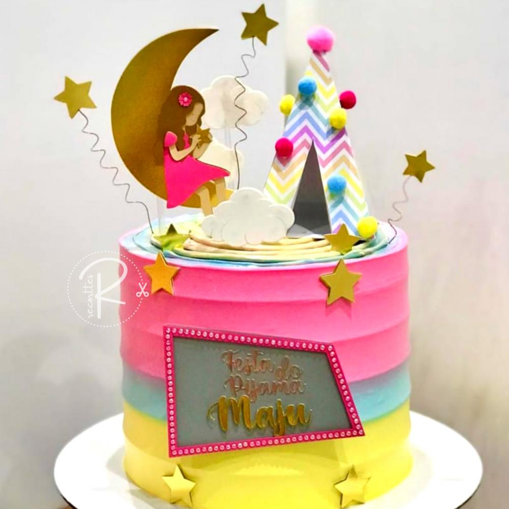 Arquivo de corte Topo de Bolo Festa do Pijama