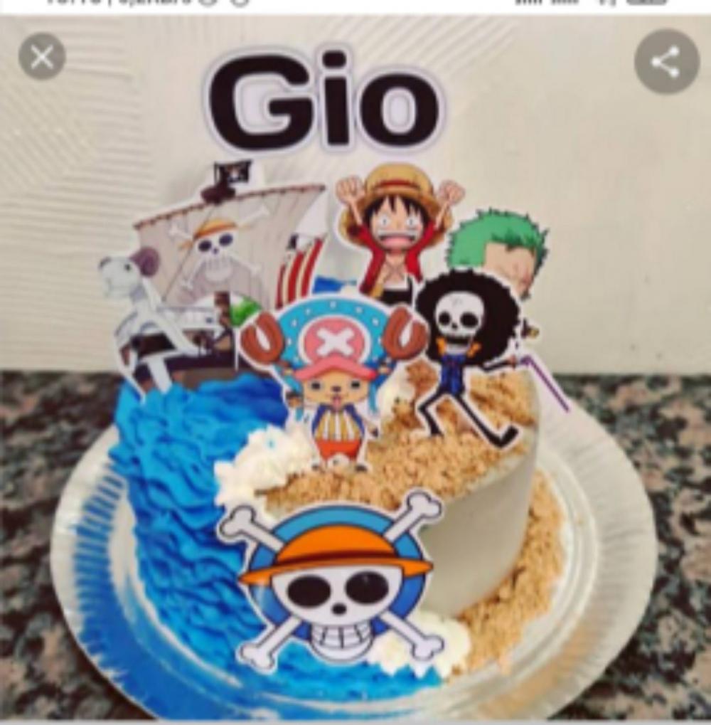 Topo de Bolo One Piece