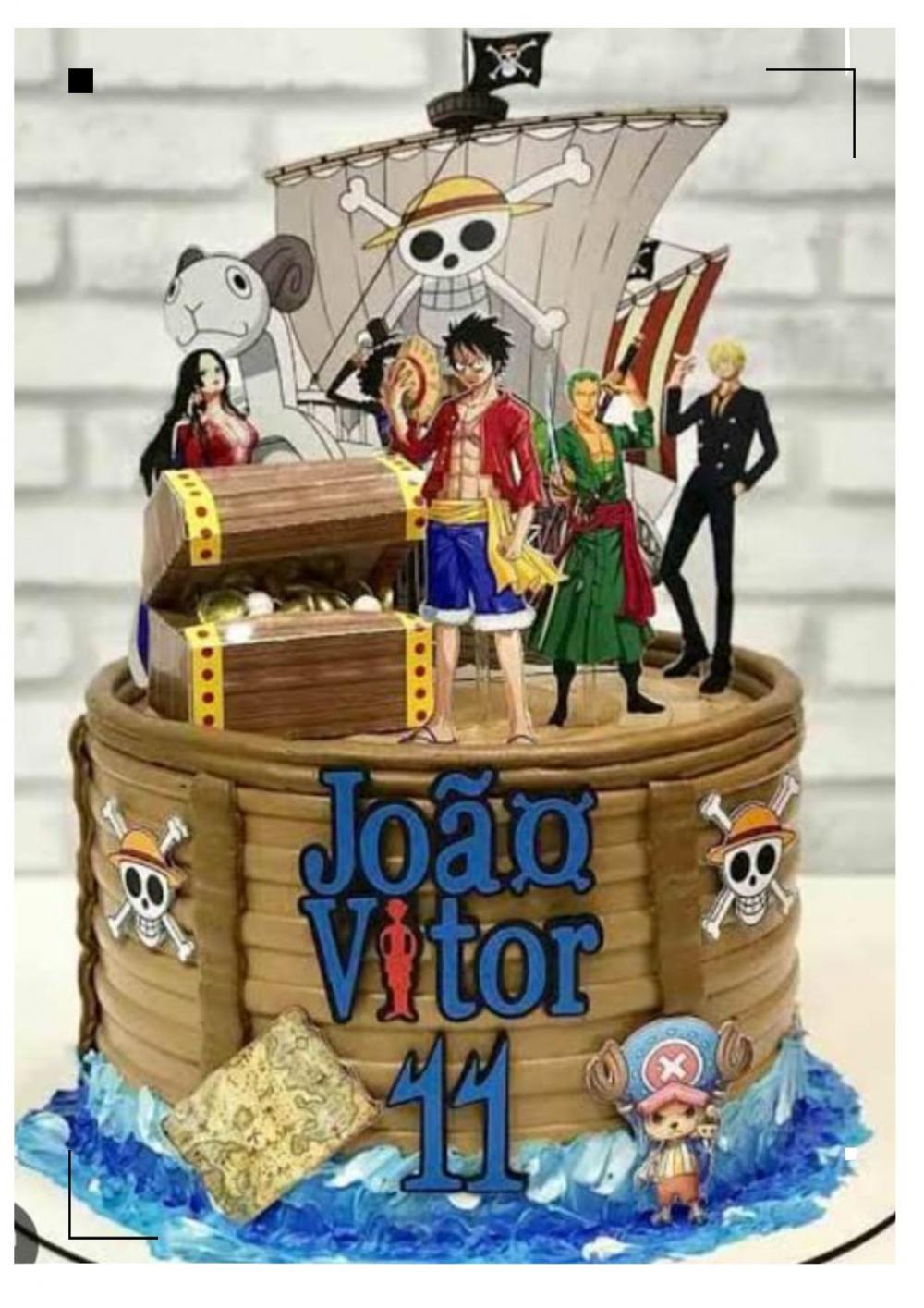 Topo de Bolo One Piece