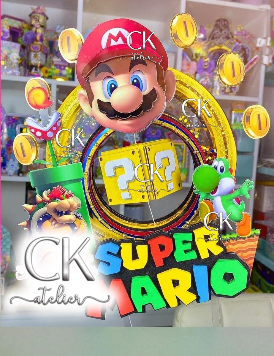 Topo de Bolo Super mario