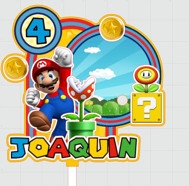 Topo de Bolo Super mario