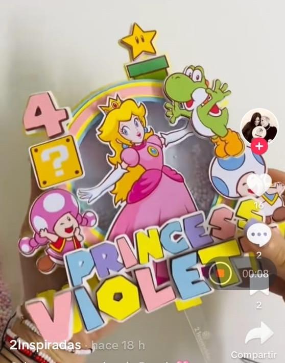 Topo de Bolo Super mario