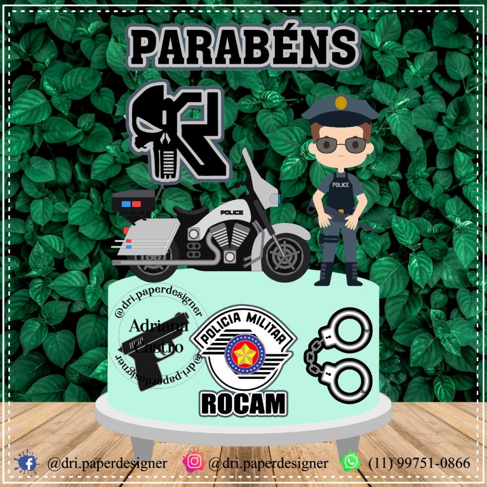 Topo de bolo Policial