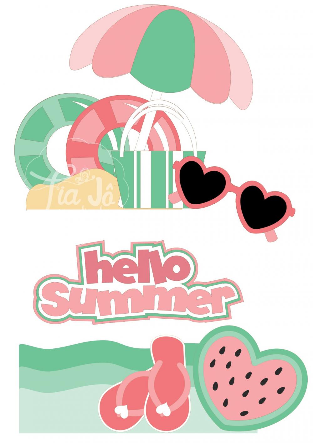 Topo de Bolo Pool Party