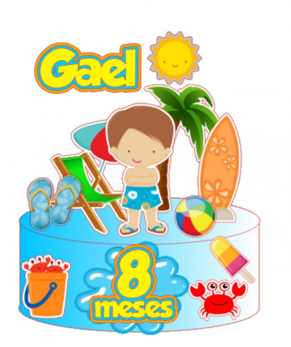 Topo de Bolo Pool Party