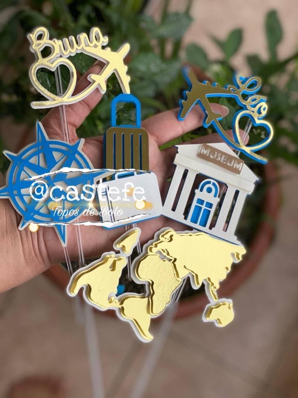 Topo de Bolo Viagem
