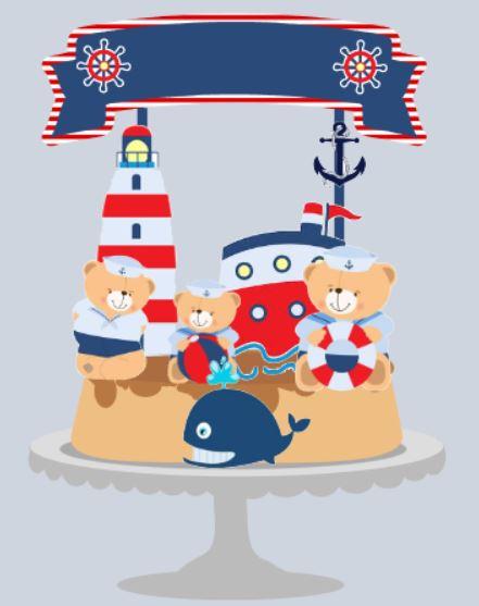 Topo de bolo Ursinho