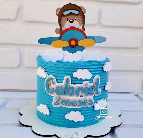 Topo de bolo Ursinho