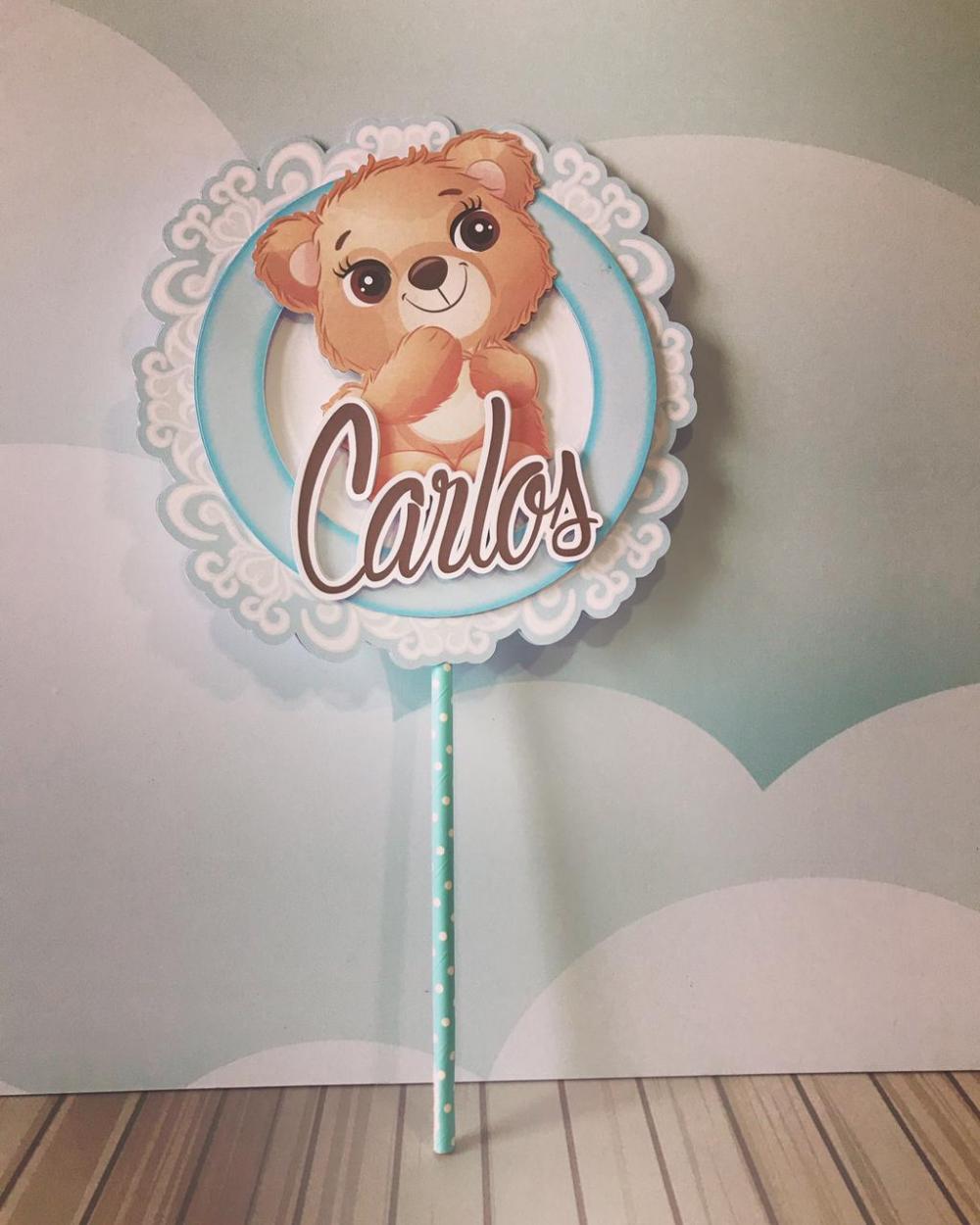 Topo de bolo Ursinho