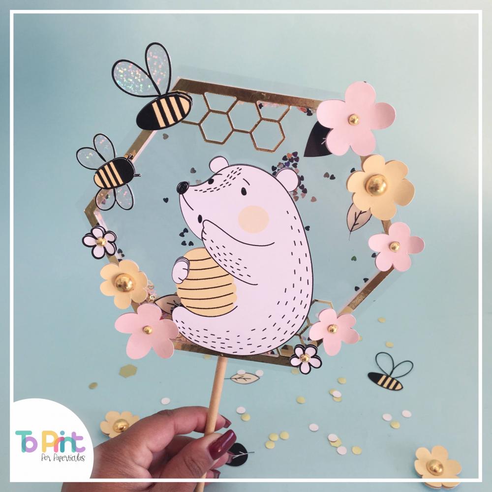 Topo de bolo Ursinho