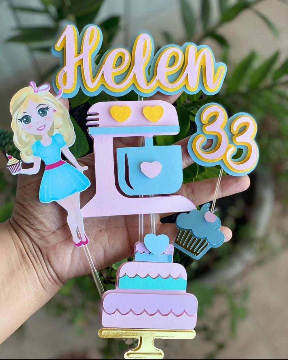 Topo de Bolo Confeiteira