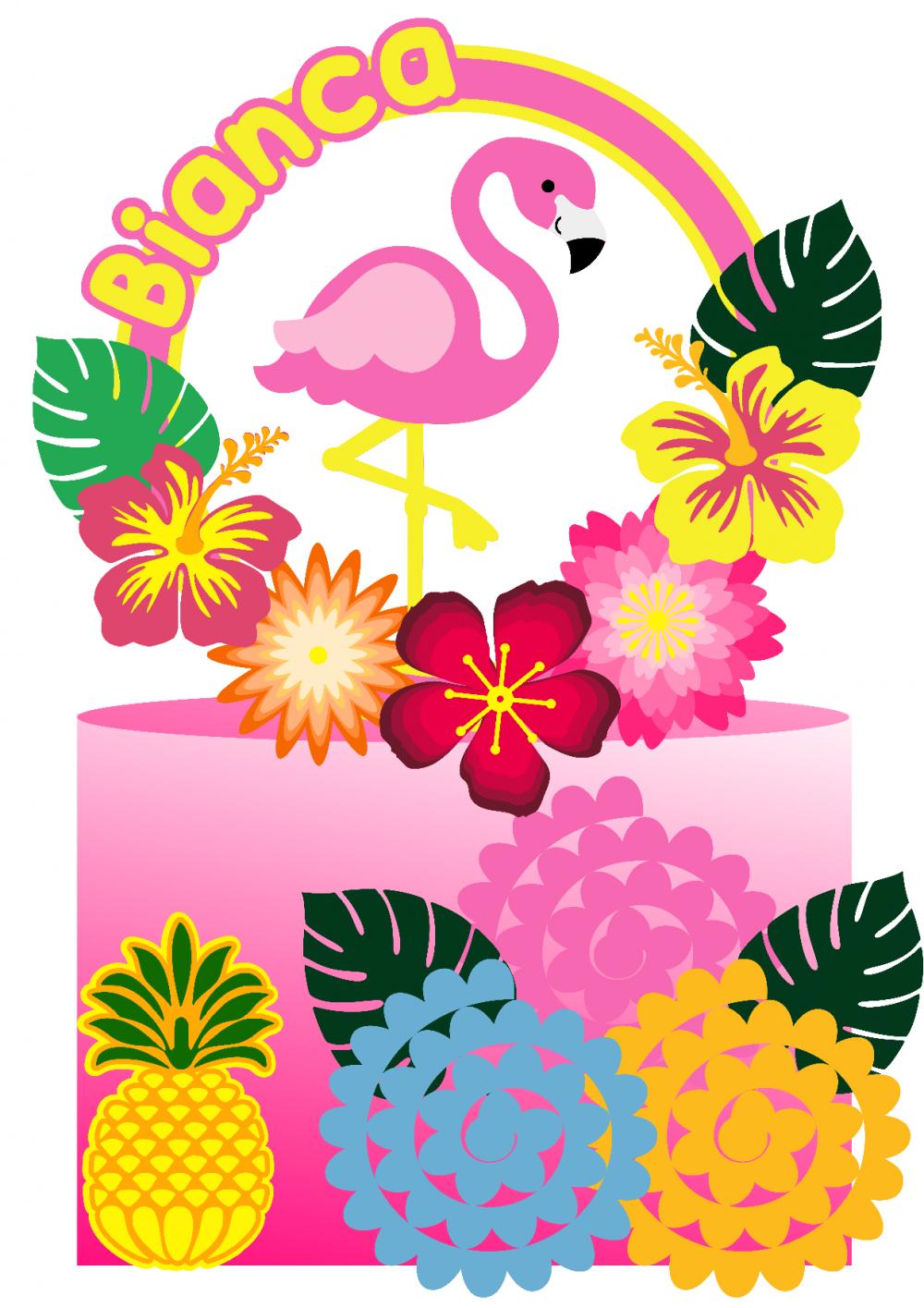 topo de bolo Tropical