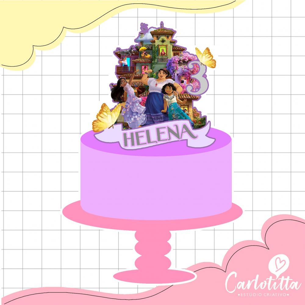 Topo de Bolo Encanto