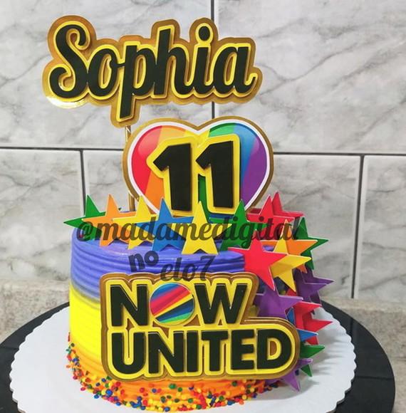 Topo de Bolo Now United