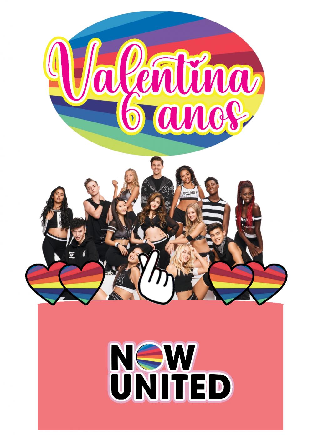 Topo de Bolo Now United