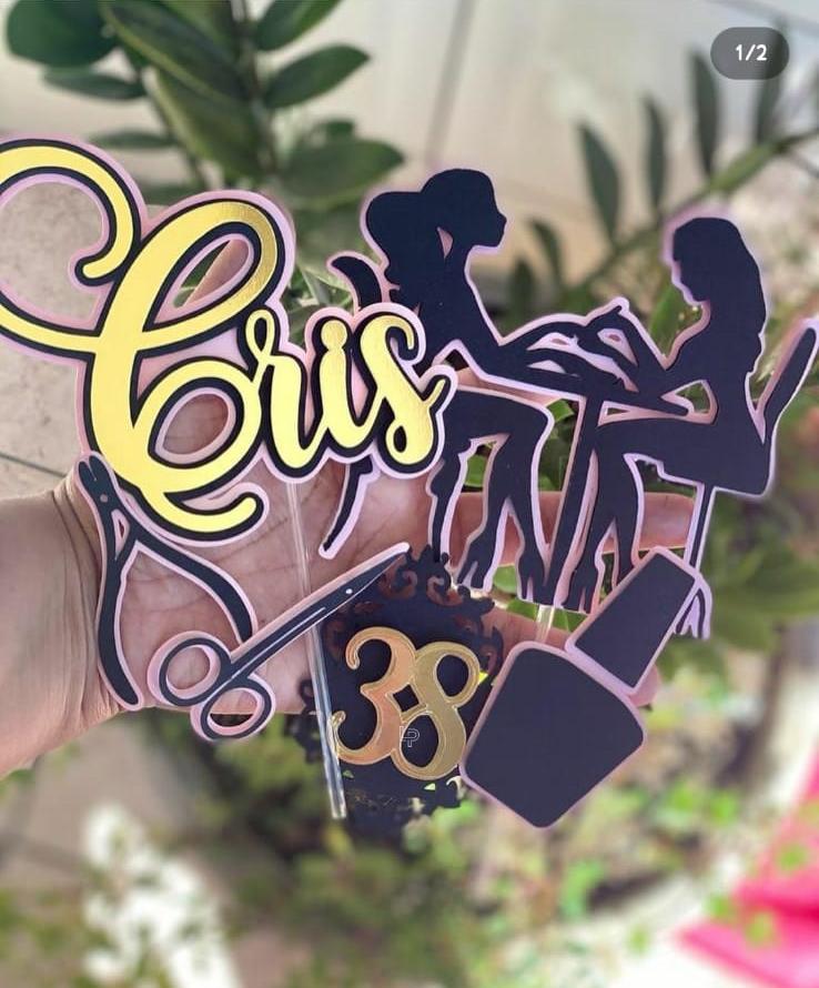 Topo de bolo Manicure