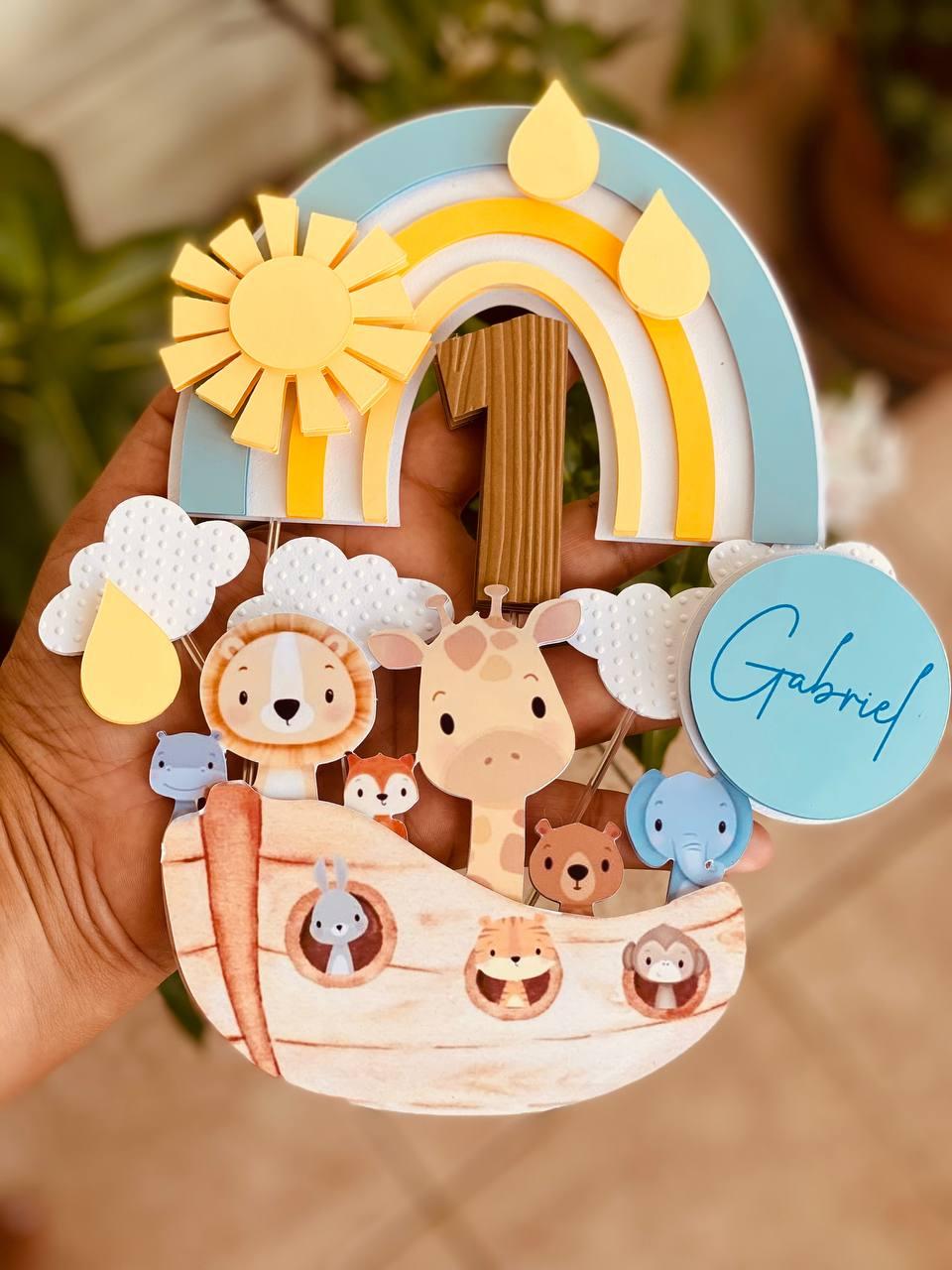 Topo de Bolo Arca de Noé