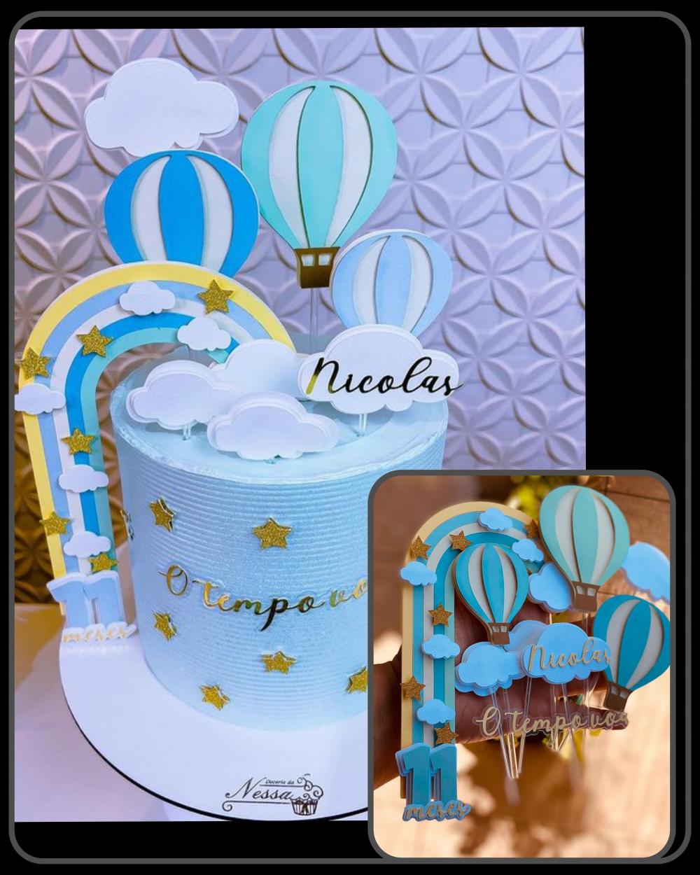 Topo de bolo O tempo voa