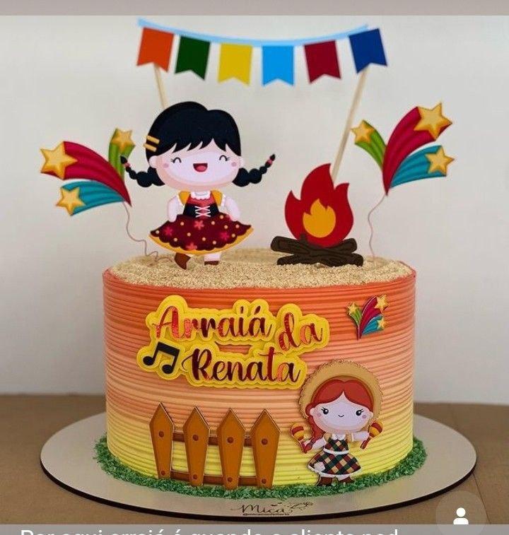 Topo de bolo Arraiá