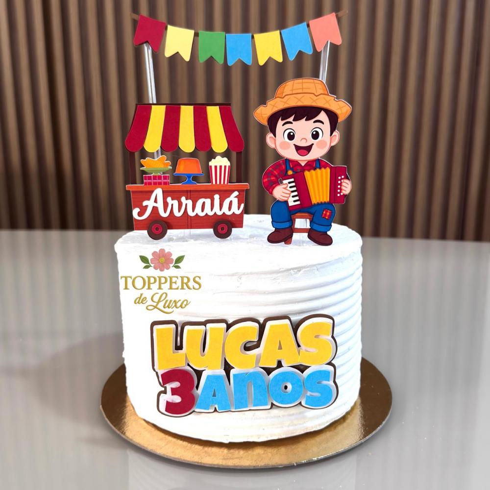 Topo de bolo Arraiá