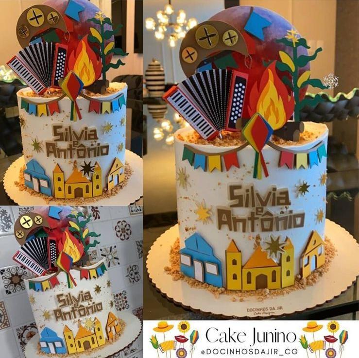 Topo de bolo Arraiá