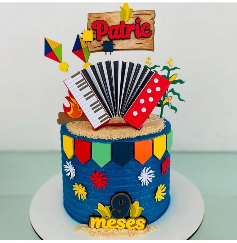 Topo de bolo Arraiá