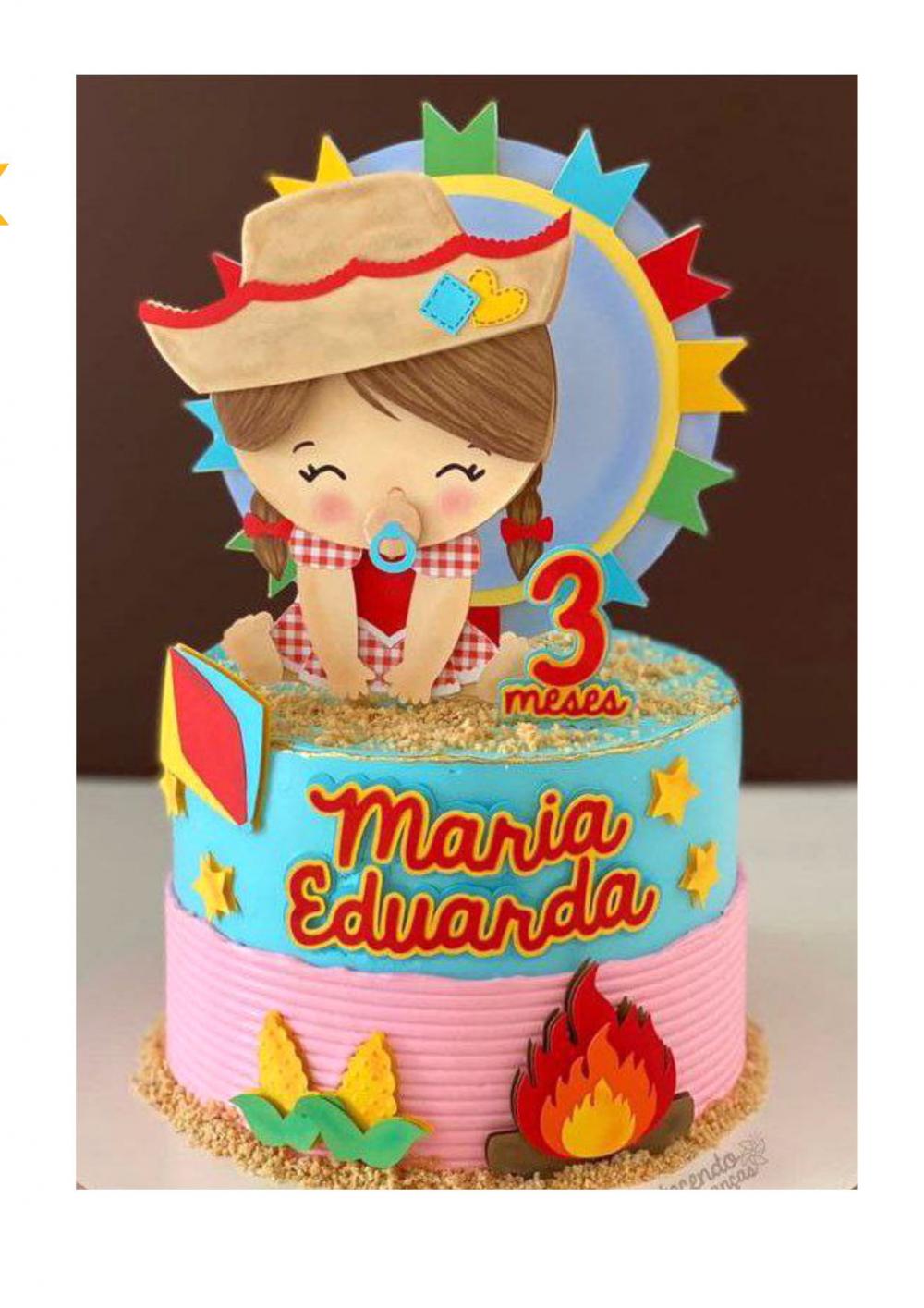 Topo de bolo Arraiá