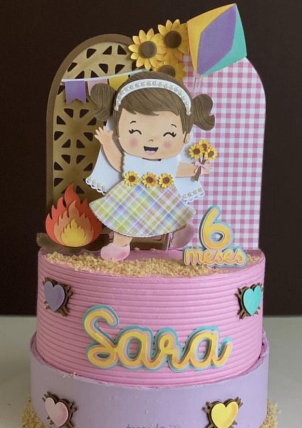 Topo de bolo Arraiá