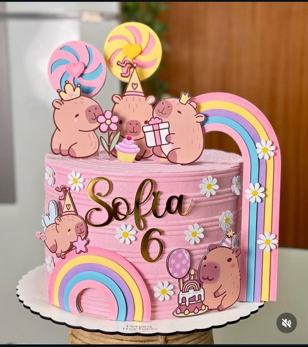 Topo de bolo Capivara