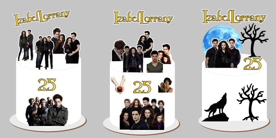 Arquivo de corte topo de bolo Crepusculo  coletiva