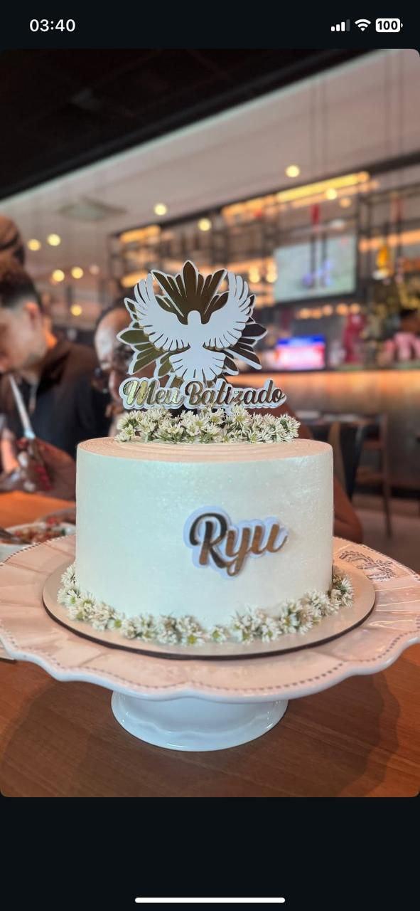 Arquivo de corte topo de bolo Batizado