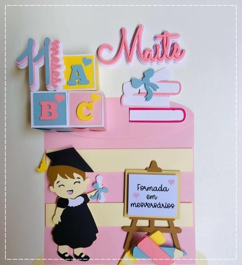 Arquivo de corte topo de bolo Formatura